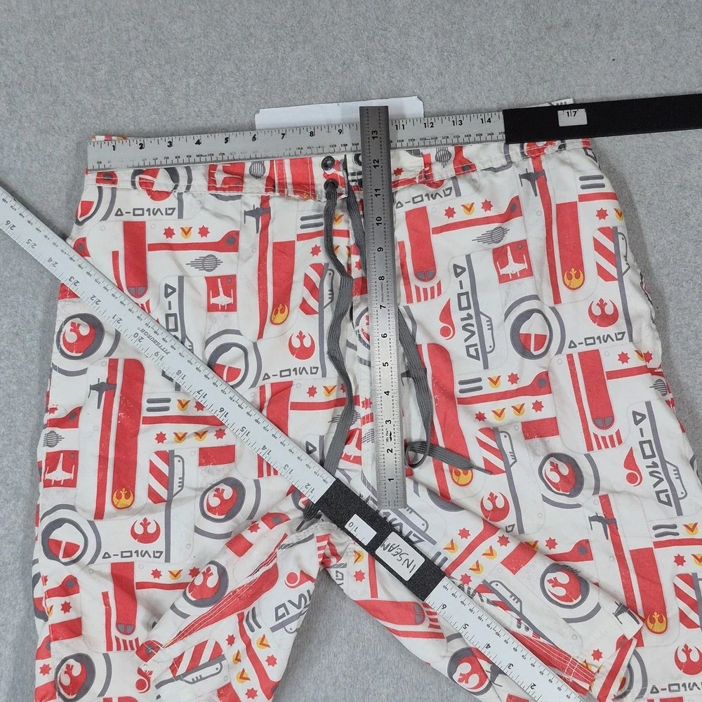 Star Wars Men Swimwear 2XL White Swim Trunks Graphic Logo
